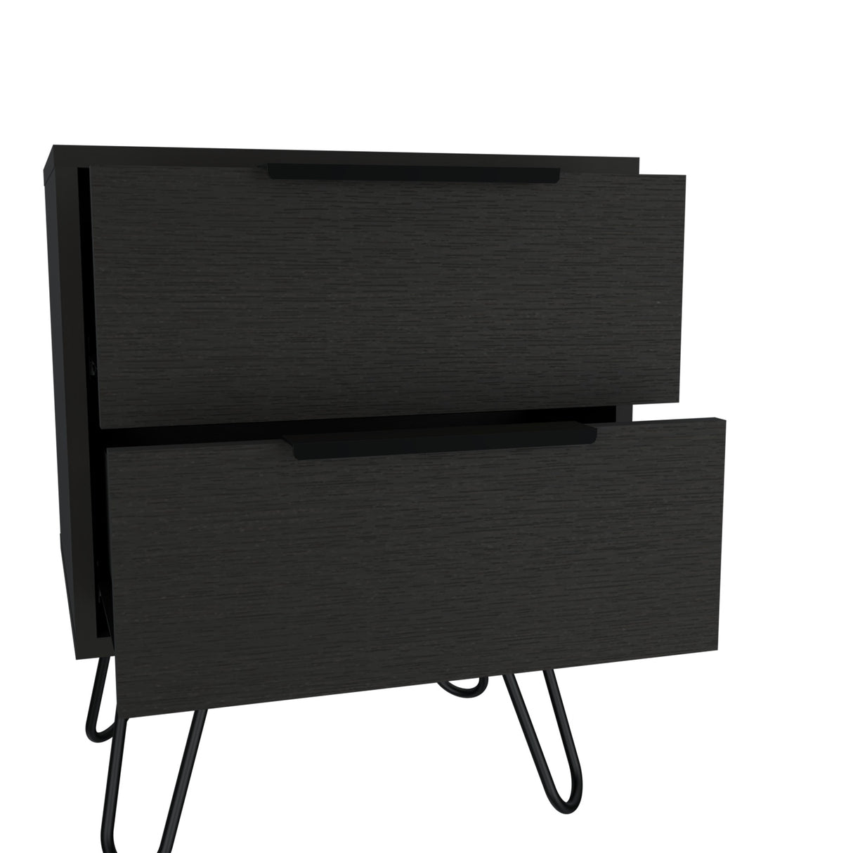 Mesa de Noche Augusta Wengue 45x57cm con Dos Cajones - Mesas de Noche | Bylmo