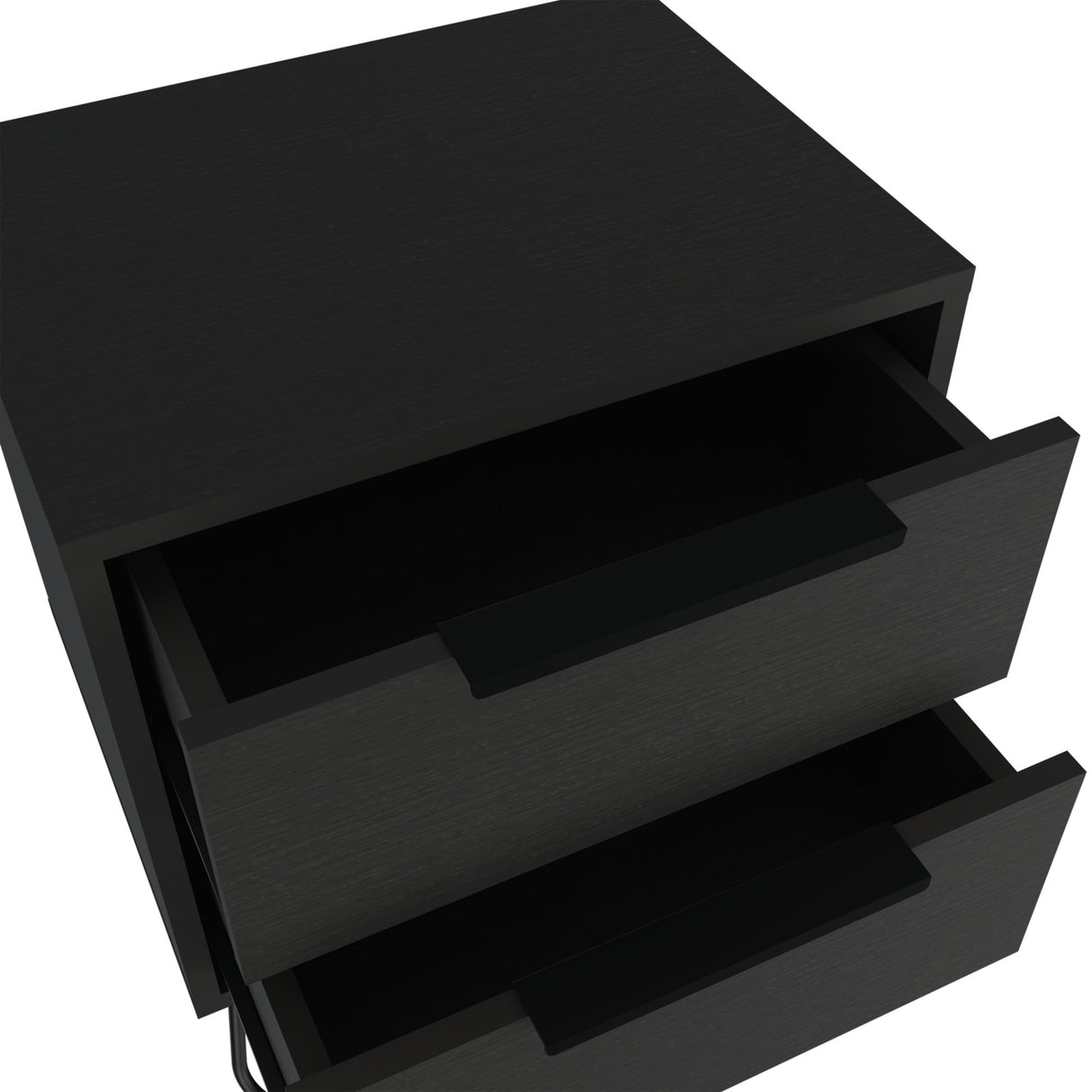 Mesa de Noche Augusta Wengue 45x57cm con Dos Cajones - Mesas de Noche | Bylmo