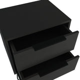 Mesa de Noche Augusta Wengue 45x57cm con Dos Cajones - Mesas de Noche | Bylmo
