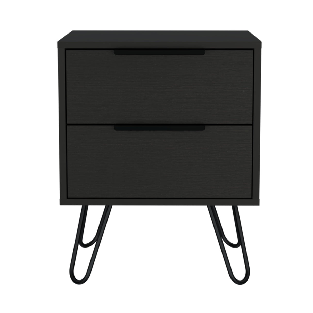 Mesa de Noche Augusta Wengue 45x57cm con Dos Cajones - Mesas de Noche | Bylmo