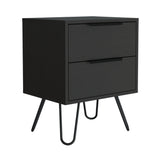 Mesa de Noche Augusta Wengue 45x57cm con Dos Cajones - Mesas de Noche | Bylmo