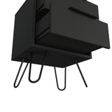 Mesa de Noche Augusta Wengue 45x57cm con Dos Cajones - Mesas de Noche | Bylmo