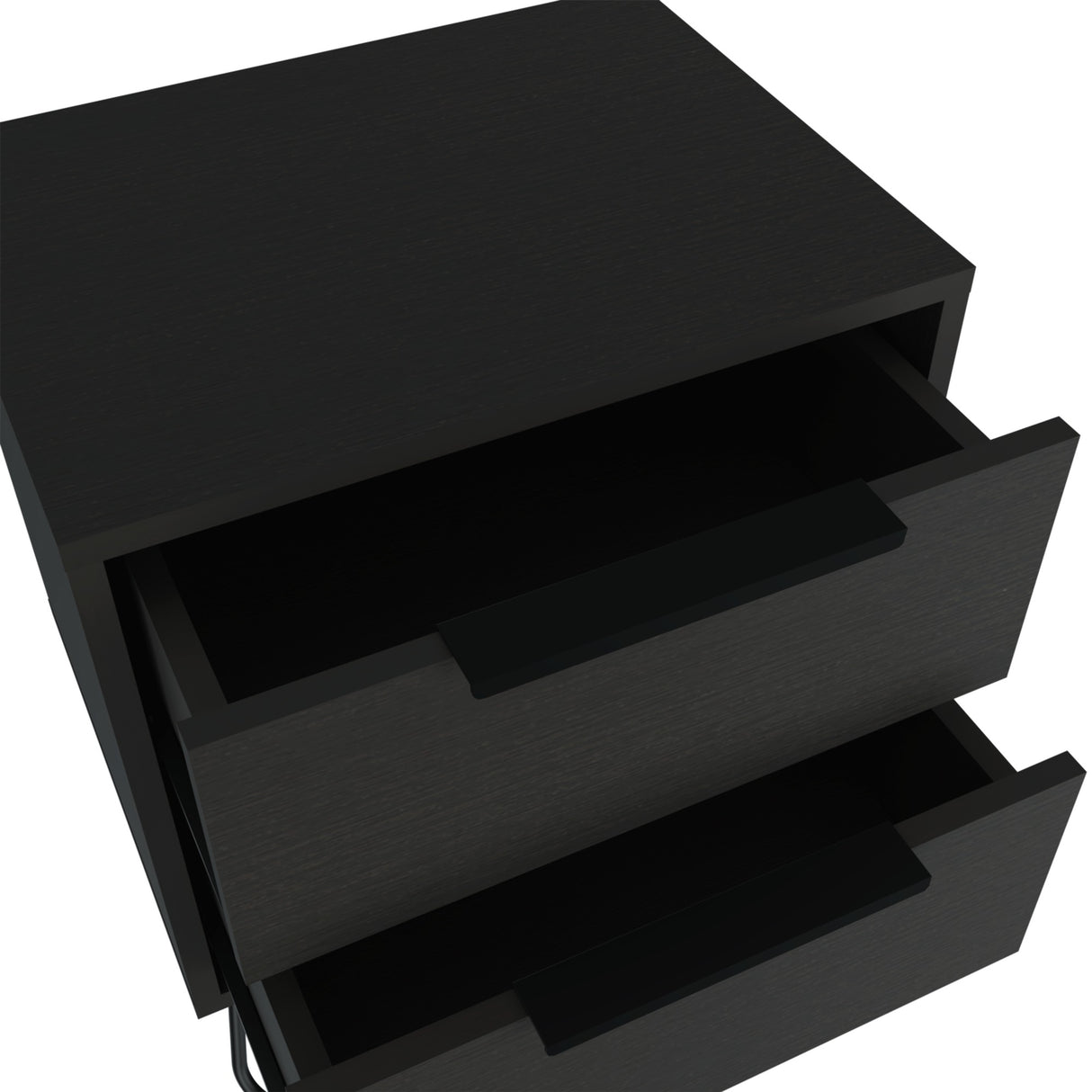 Mesa de Noche Augusta Wengue 45x57cm con Dos Cajones - Mesas de Noche | Bylmo