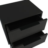 Mesa de Noche Augusta Wengue 45x57cm con Dos Cajones - Mesas de Noche | Bylmo