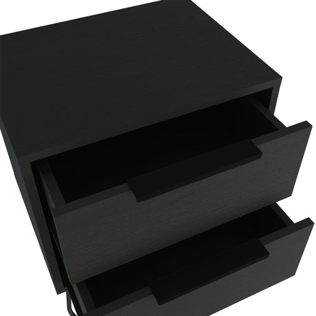 Mesa de Noche Augusta Wengue 45x57cm con Dos Cajones - Mesas de Noche | Bylmo