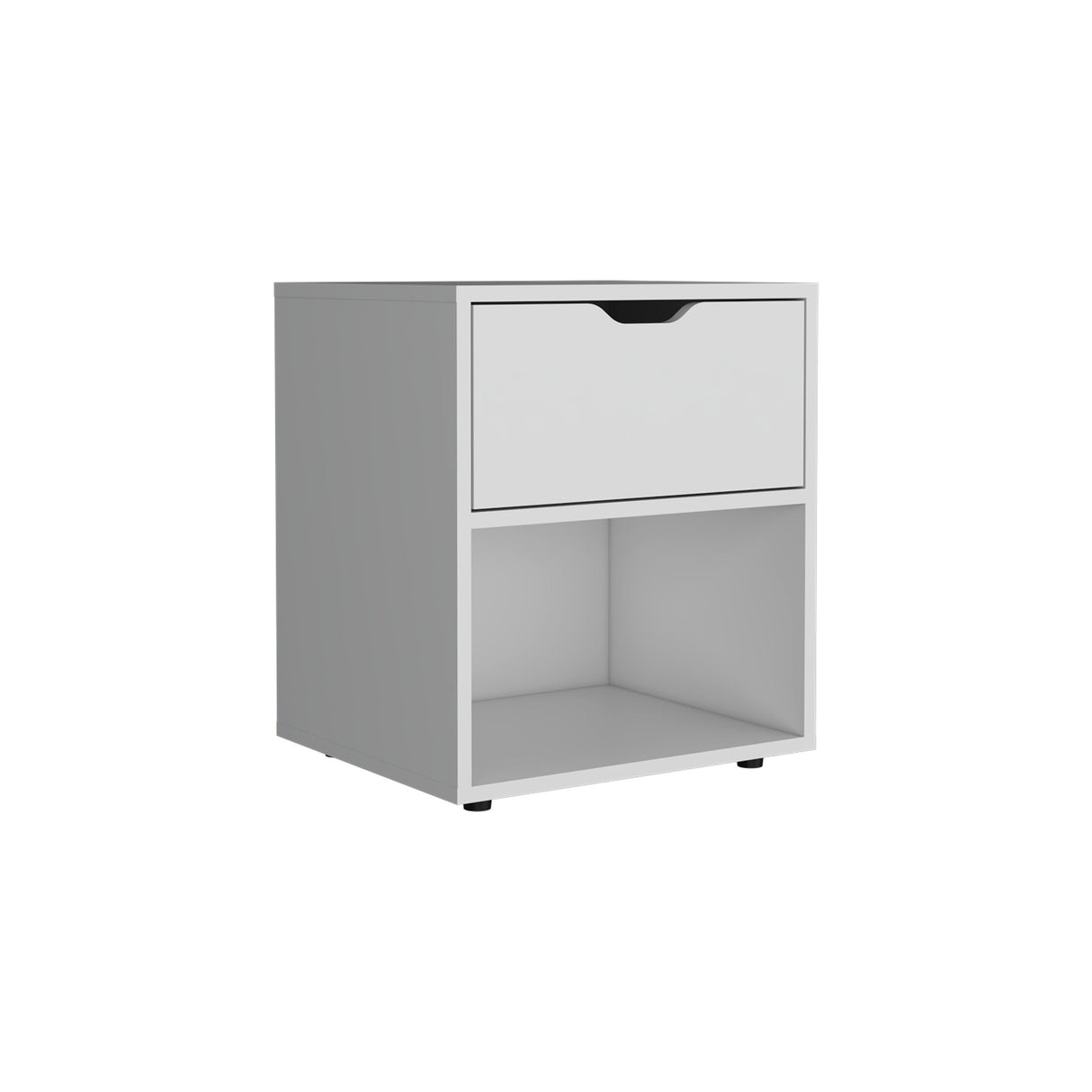 Mesa de Noche Aberdeen Blanco 43.2x50cm con Un Cajón - Mesas de Noche | Bylmo