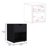 Mesa de Noche Aberdeen Wengue 43.2x50cm con Un Cajón - Mesas de Noche | Bylmo