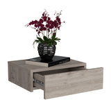 Mesa de Noche Milano Ceniza 40x13cm Flotante con Un Cajón - Mesas de Noche | Bylmo