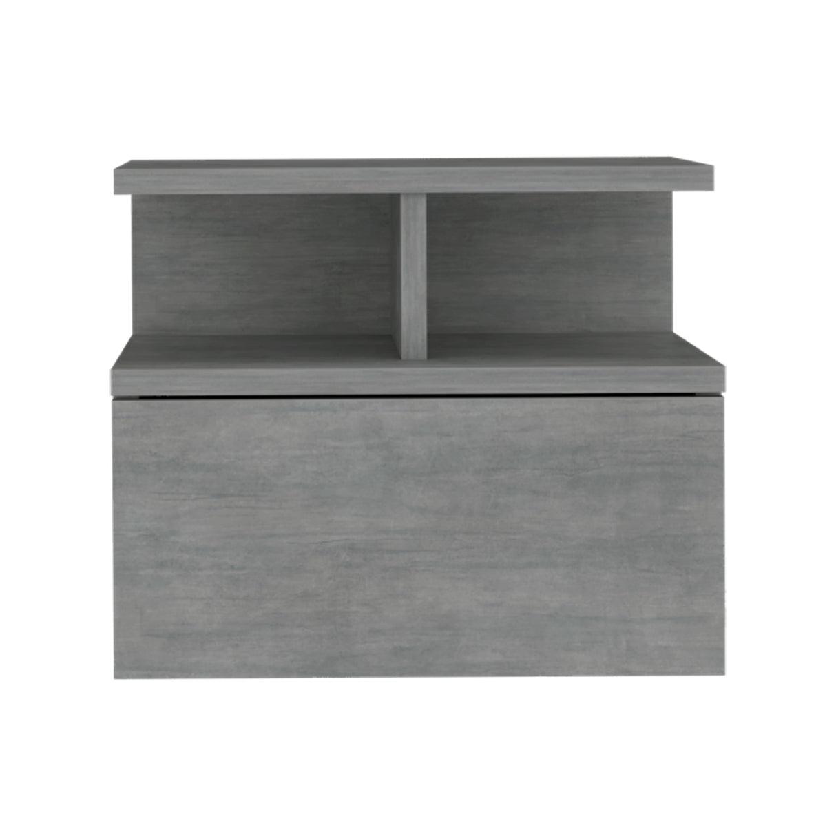 Mesa de Noche Sleep V Cemento 35.6x29.5 cm Flotante con Un Cajón - Mesas de Noche | Bylmo