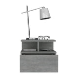 Mesa de Noche Sleep V Cemento 35.6x29.5 cm Flotante con Un Cajón - Mesas de Noche | Bylmo