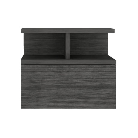 Mesa de Noche Sleep V Roble Gris 35.6x29.5 cm Flotante con Un Cajón - Mesas de Noche | Bylmo