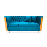 Sofá Steiner Turquesa 210x80cm Con Dos Cojines - Sofas y Poltronas | Bylmo