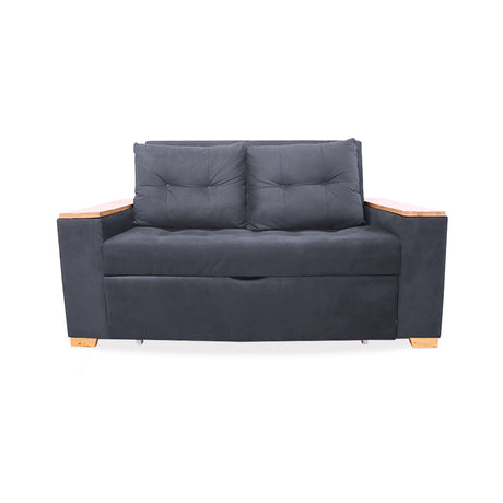 Sofá Cama Weber Gris 180x90cm con Cuatro Cojines - Sofas y Poltronas | Bylmo