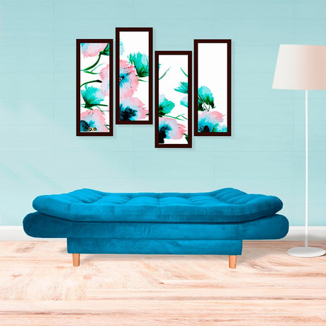 Sofá Cama Meier Turquesa 175x90cm con Dos Cojines - Sofas y Poltronas | Bylmo