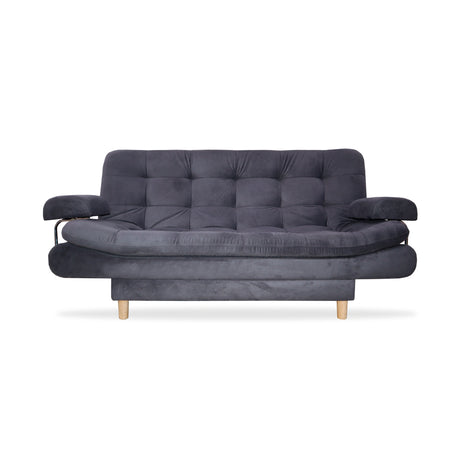 Sofá Cama Keller Gris 175x90cm con Dos Cojines - Sofas y Poltronas | Bylmo