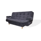 Sofá Cama Keller Gris 175x90cm con Dos Cojines - Sofas y Poltronas | Bylmo
