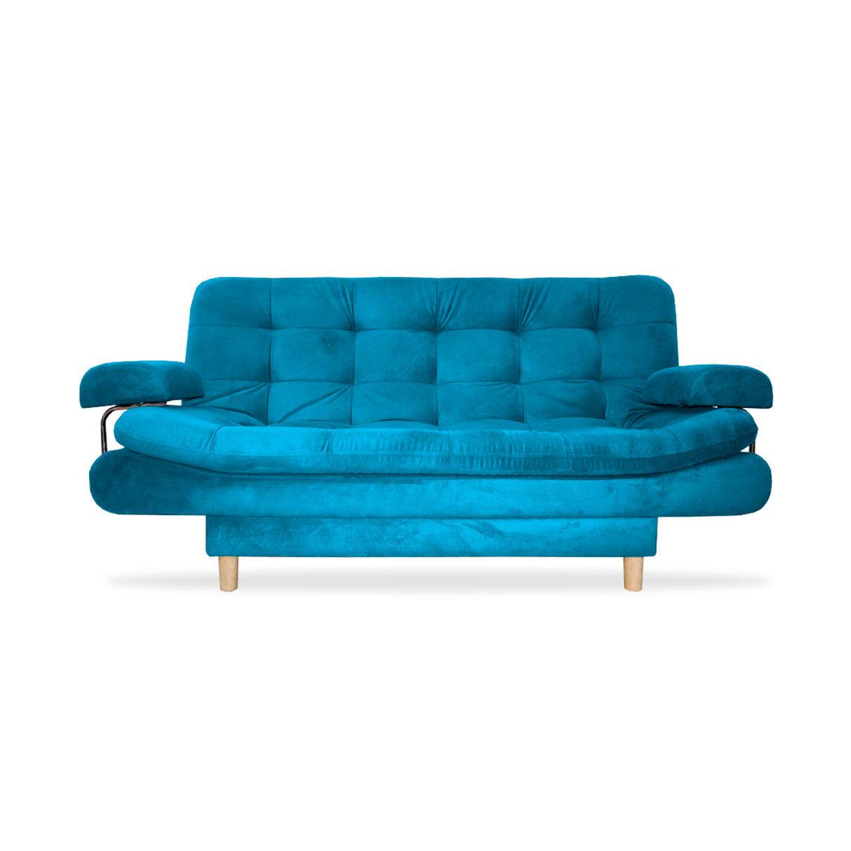 Sofá Cama Keller Turquesa 175x90cm con Dos Cojines - Sofas y Poltronas | Bylmo