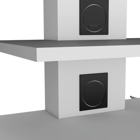 Repisa para TV Burgos Blanco 60.1x43.7cm Para TV hasta 45 Pulgadas - Muebles de TV | Bylmo