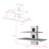 Repisa para TV Burgos Blanco 60.1x43.7cm Para TV hasta 45 Pulgadas - Muebles de TV | Bylmo