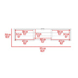 Repisa para TV Glen Blanco 125.1x26.8cm Flotante con Ranuras para Cables - MUEBLES DE TV | Bylmo