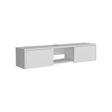 Repisa para TV Glen Blanco 125.1x26.8cm Flotante con Ranuras para Cables - MUEBLES DE TV | Bylmo
