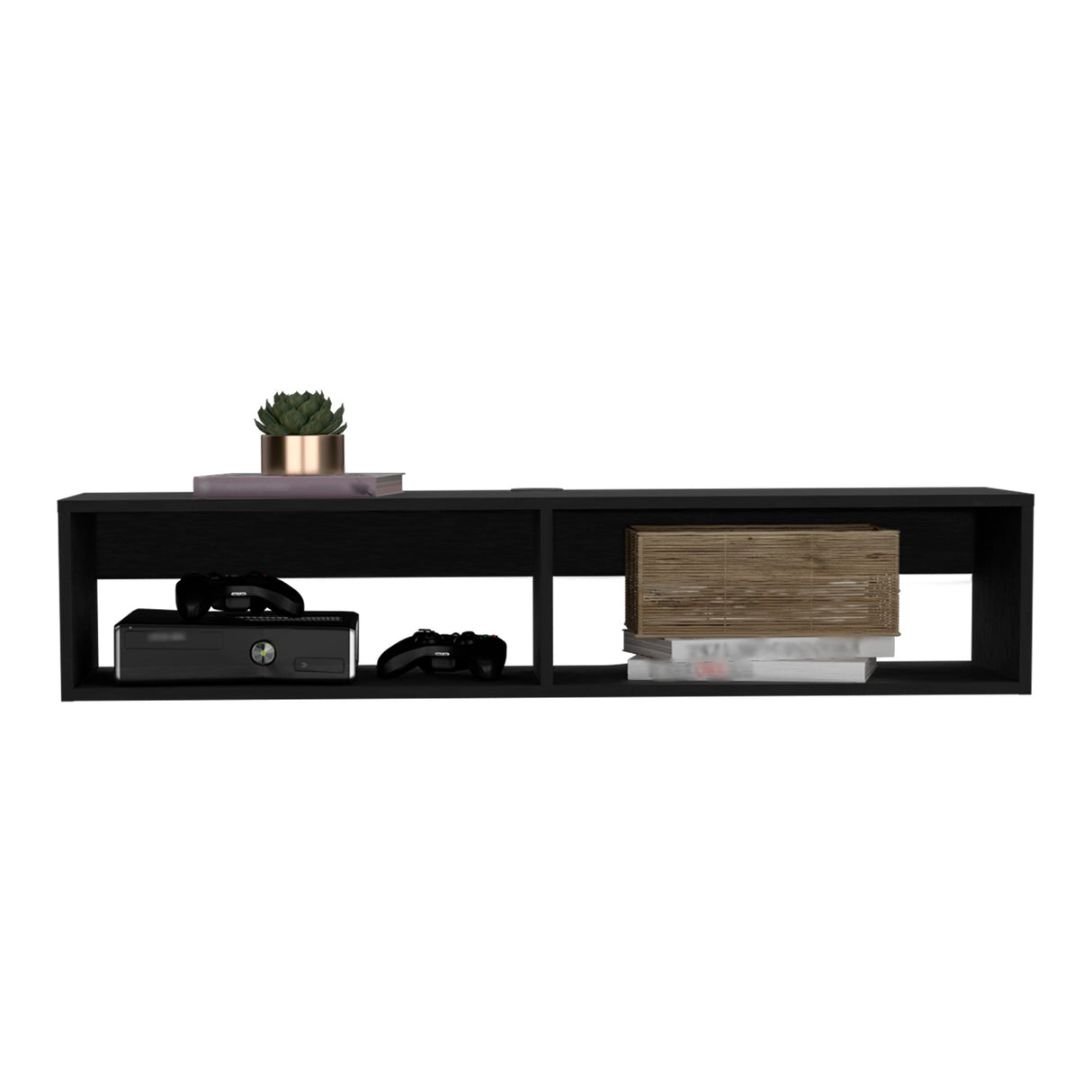 Repisa para TV Multy Wengue 121.1x25.3cm Para TV hasta 45 Pulgadas - MUEBLES DE TV | Bylmo