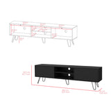 Rack de TV Vassel Wengue 180x52.5cm Para TV hasta 70 Pulgadas - Muebles de TV | Bylmo