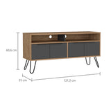 Mesa para TV Vegas Miel 121.5x60.6cm Para TV hasta 55 Pulgadas - Muebles de TV | Bylmo