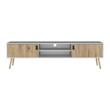 Rack de TV Huna Macadamia 180x48cm Para TV hasta 75 Pulgadas - MUEBLES DE TV | Bylmo