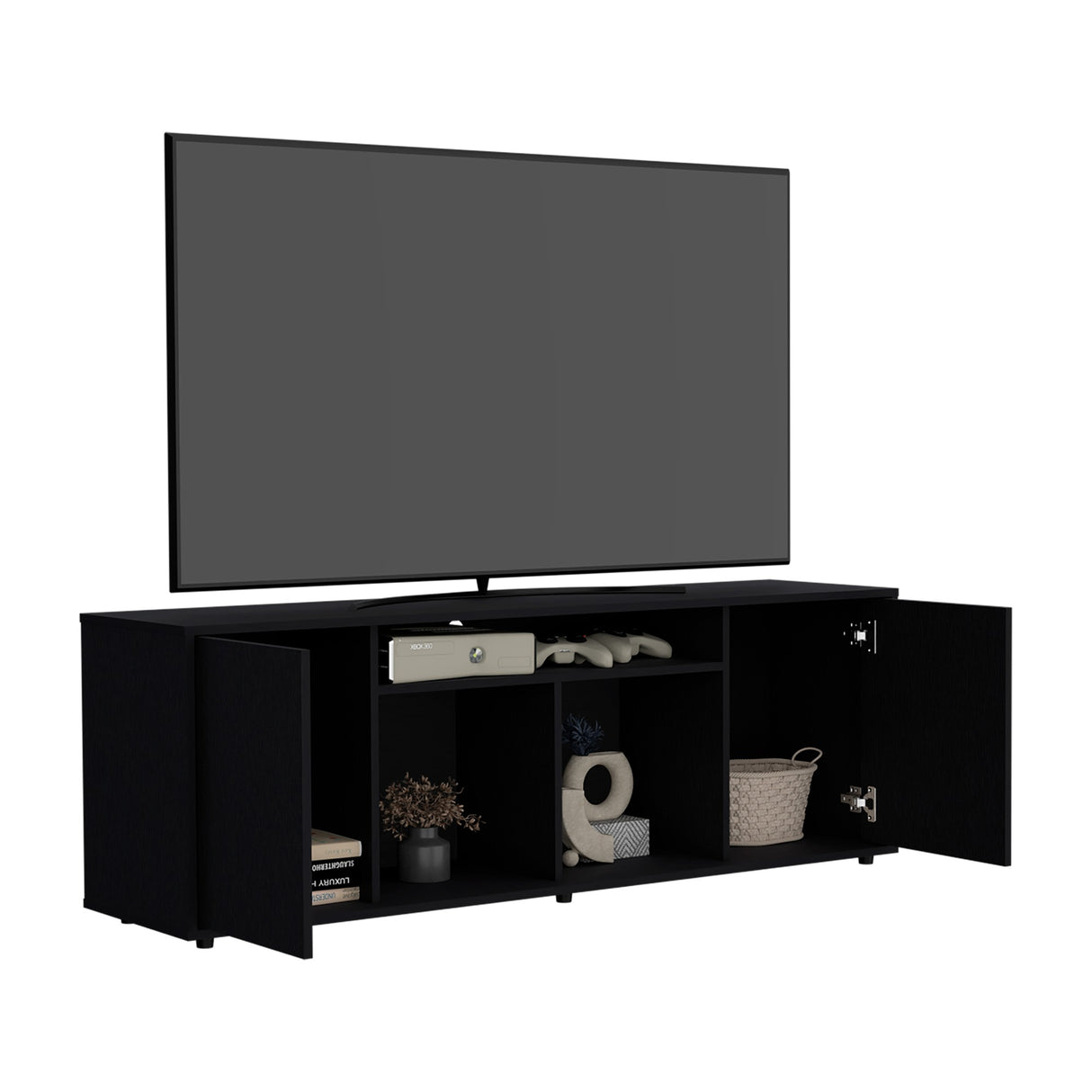 Rack de TV Prana Wengue 150.4x51.5cm Para TV hasta 65 Pulgadas - Muebles de TV | Bylmo
