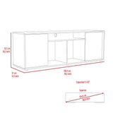 Rack de TV Prana Wengue 150.4x51.5cm Para TV hasta 65 Pulgadas - Muebles de TV | Bylmo
