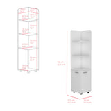 Mueble para Baño Esquinero Malibu Blanco 37.5x158 cm con Entrepaños - Muebles para Baño | Bylmo