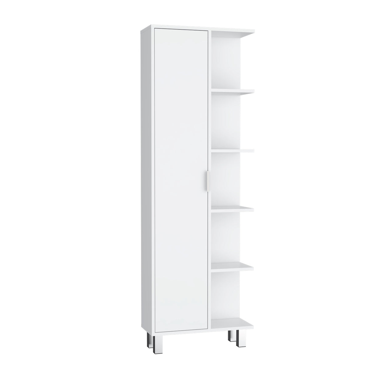 Armario de Baño Crovie Blanco 53.2x160cm con Entrepaños - Muebles para Baño | Bylmo