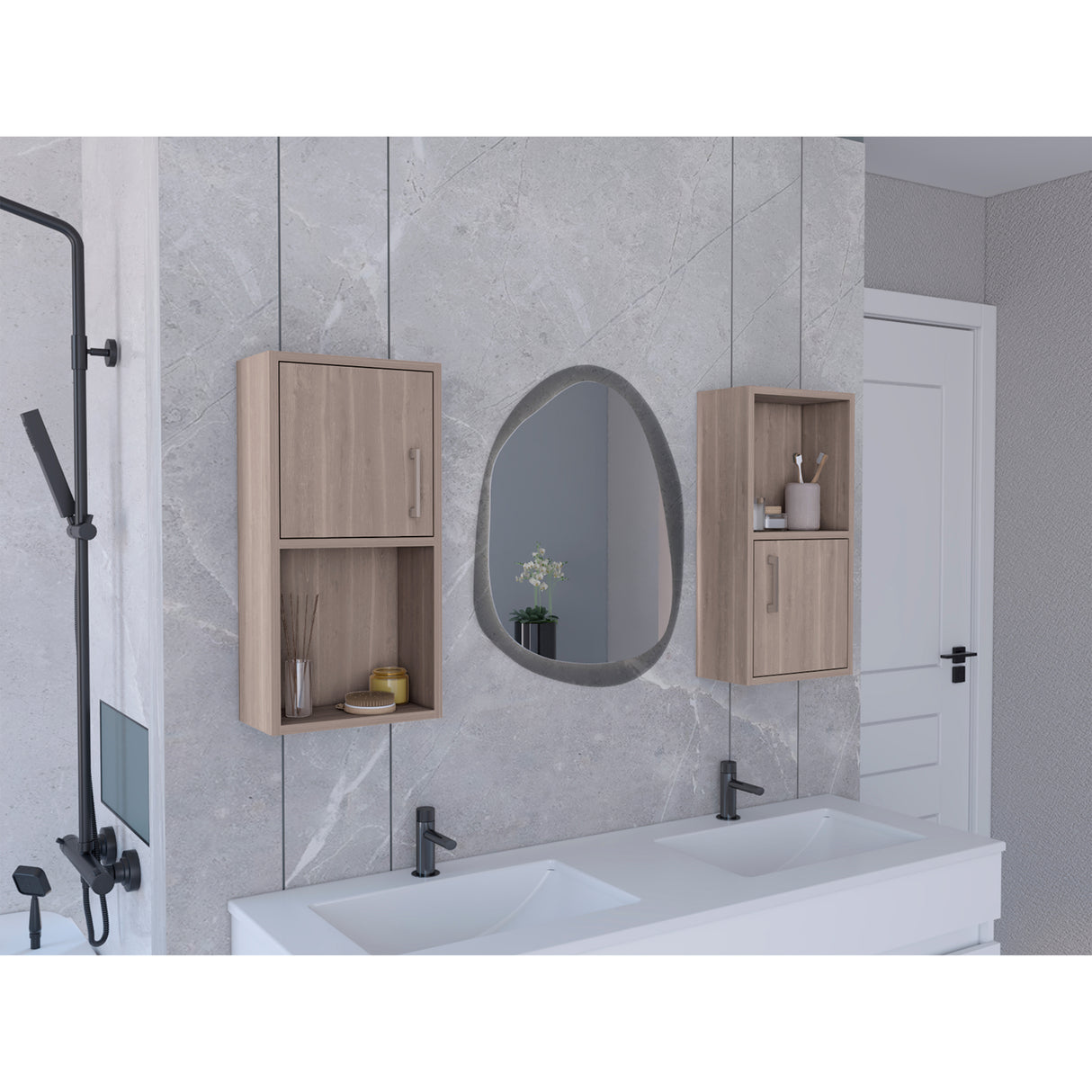 Estanteria para Baño Bath Bardolino 30x60.1cm sin Cajones y con Dos Entrepaños - OTROS MUEBLES PARA BANHO | Bylmo