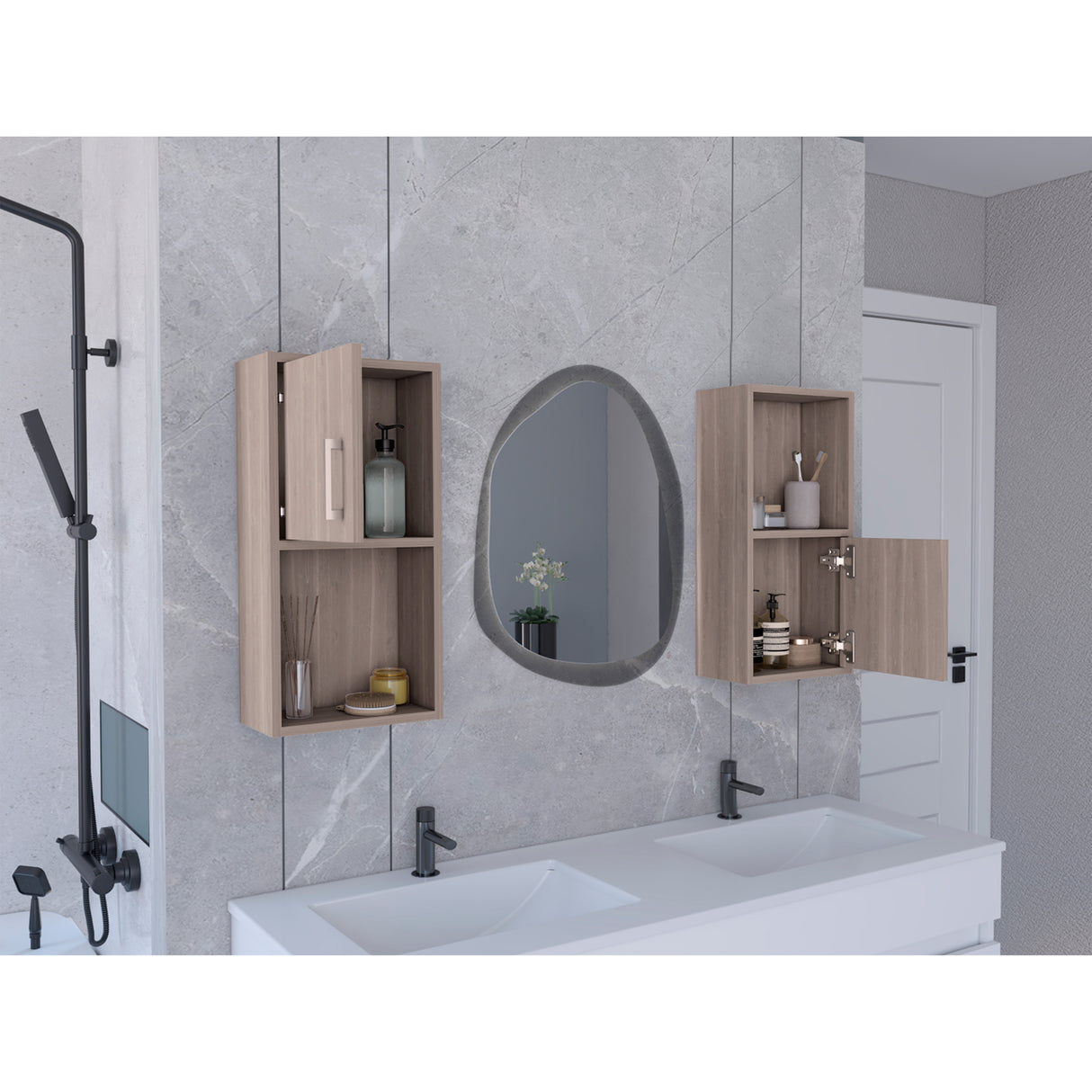 Estanteria para Baño Bath Bardolino 30x60.1cm sin Cajones y con Dos Entrepaños - OTROS MUEBLES PARA BANHO | Bylmo