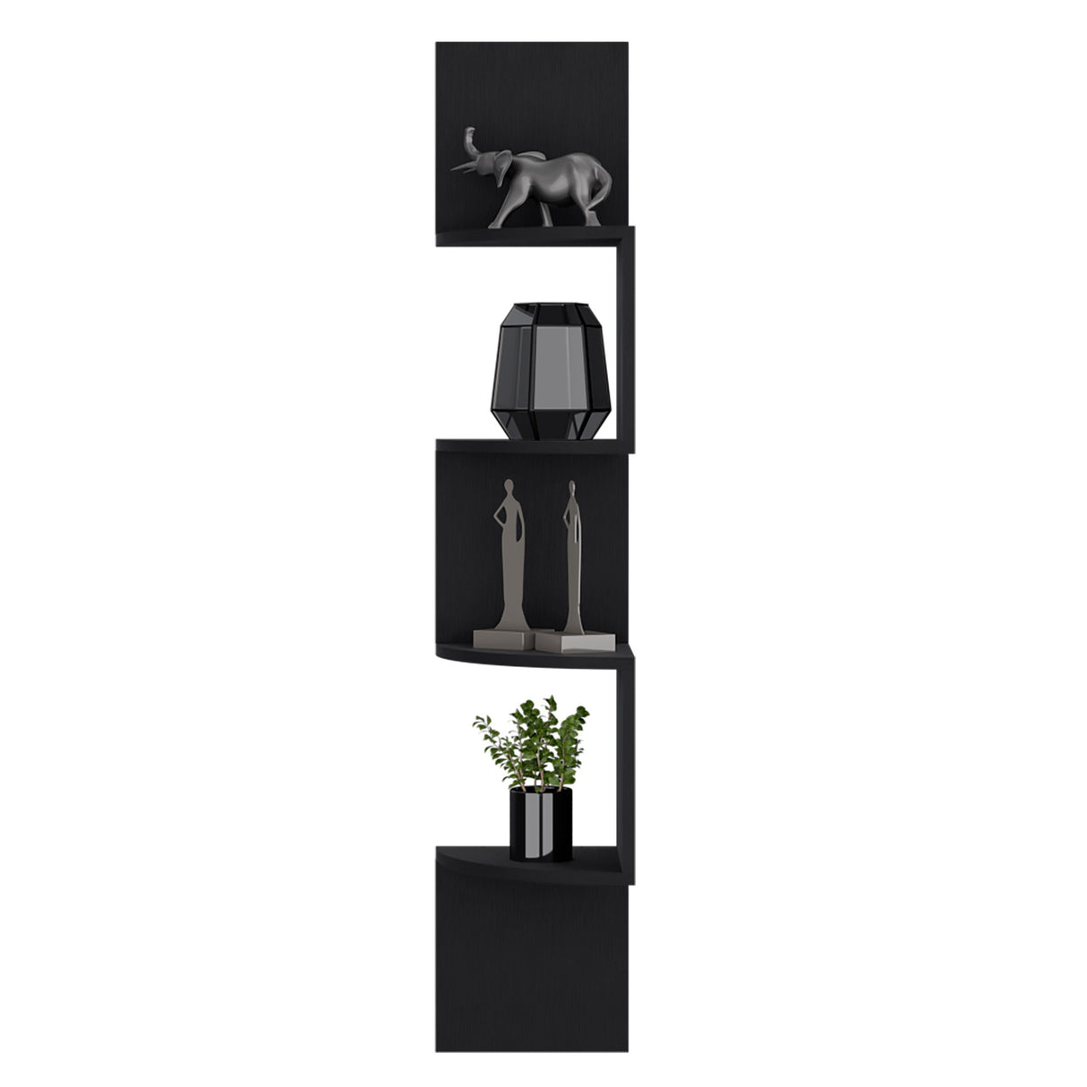 Repisa Rosset Wengue 25x131cm De Cuatro Niveles - Repisas y Percheros | Bylmo