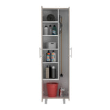 Organizador de Aseo Nala Ceniza 51.2x181.2cm con Colgadero de Escobas - Muebles de Aseo y Ropas | Bylmo