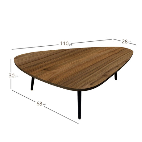 Mesa de Centro Gota 30x110cm Amaretto Triangular - Mesas de Centro | Bylmo