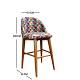 Silla Bar Abarra Multicolor 100x45cm con Espaldar - Sillas y Butacos | Bylmo