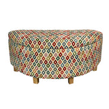 Banqueta Moon Media Luna Gobelino 100x42cm Multicolor con Baul - Sofas y Poltronas | Bylmo