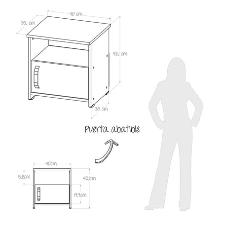 Combo Cama y Mesas de Noche Double Life Wengue 151x81.2cm para Cama Doble 140x190cm - CAMAS | Bylmo