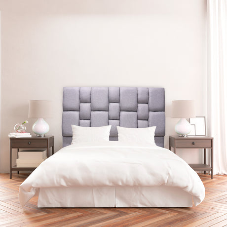 Cabecero de Piso Kramer Gris Claro 100x110cm Para Cama Sencilla - Cabeceros | Bylmo