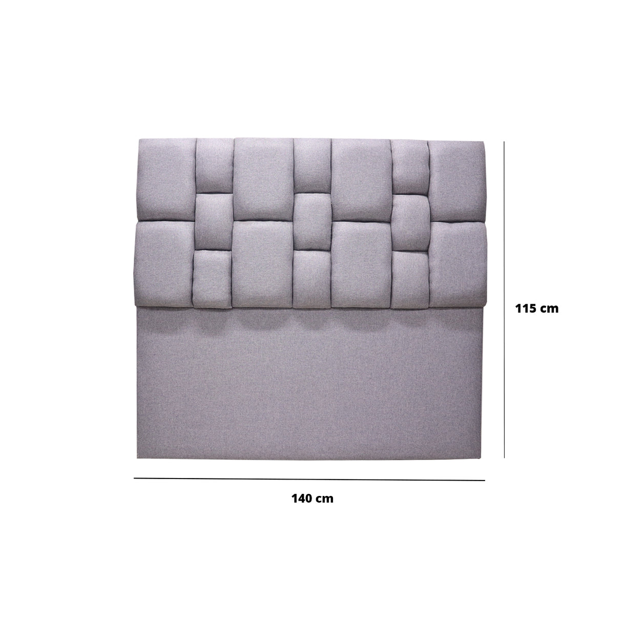 Cabecero de Piso Kramer Gris Claro 140x110cm Para Cama Doble - Cabeceros | Bylmo