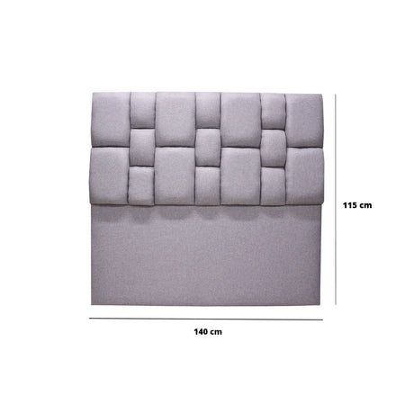 Cabecero de Piso Kramer Gris Claro 140x110cm Para Cama Doble - Cabeceros | Bylmo