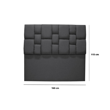 Cabecero de Piso Kramer Gris Oscuro 160x110cm Para Cama Queen - Cabeceros | Bylmo