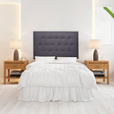 Cabecero Flotante Kaser Gris Oscuro 100x60cm Para Cama Sencilla - Cabeceros | Bylmo