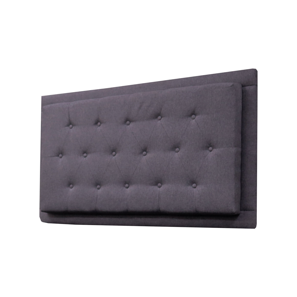 Cabecero Flotante Kaser Gris Oscuro 100x60cm Para Cama Sencilla - Cabeceros | Bylmo