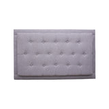 Cabecero Flotante Kaser Gris Claro 140x60cm Para Cama Doble - Cabeceros | Bylmo