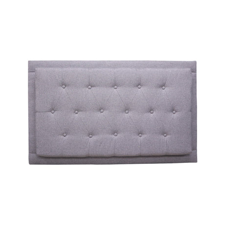 Cabecero Flotante Kaser Gris Claro 140x60cm Para Cama Doble - Cabeceros | Bylmo