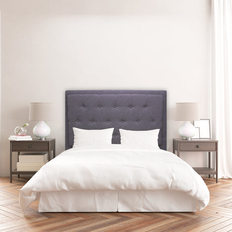 Cabecero de Piso Kaser Gris Oscuro 160x110cm Para Cama Queen - Cabeceros | Bylmo